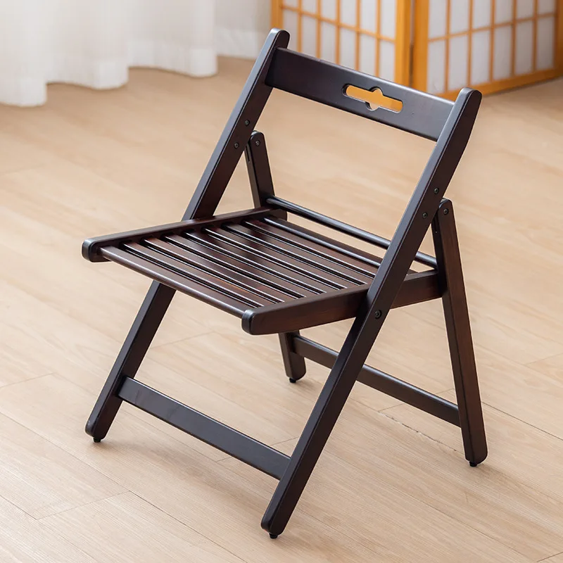 Bamboo folding chair stool, outdoor portable Mazar fishing chair, household small bench casual backrest chair