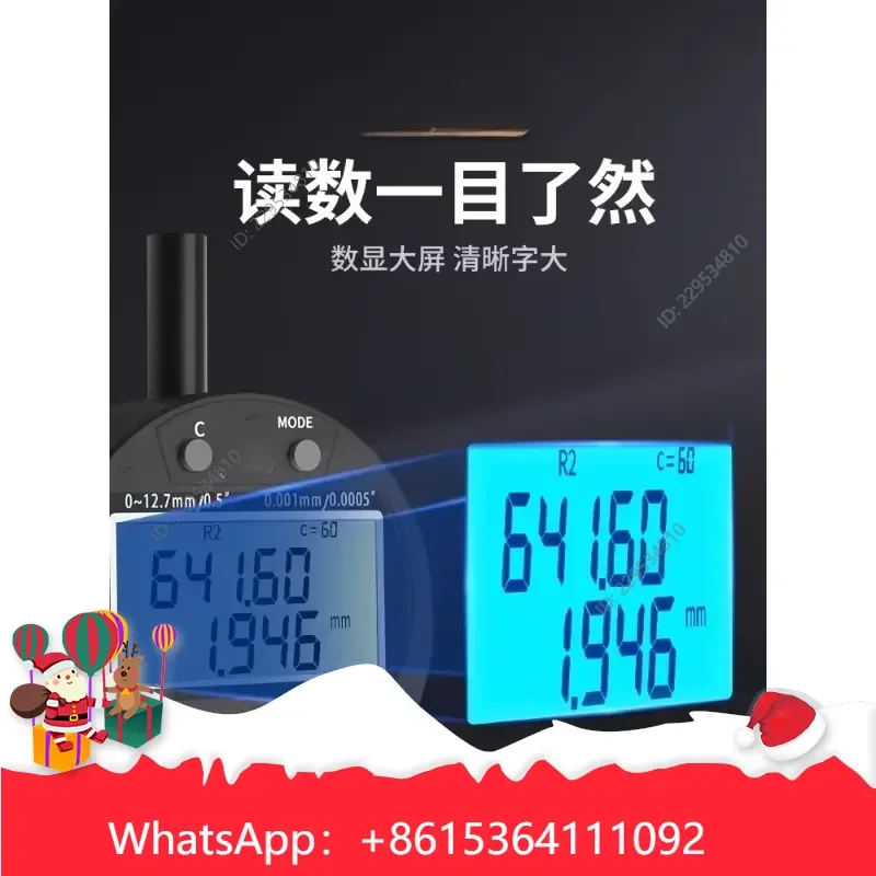 Widely Applied， for R Digital Radius Gauge Electronic Compass Angle Roundness Radian Measuring Instrument Cost effective，1pc