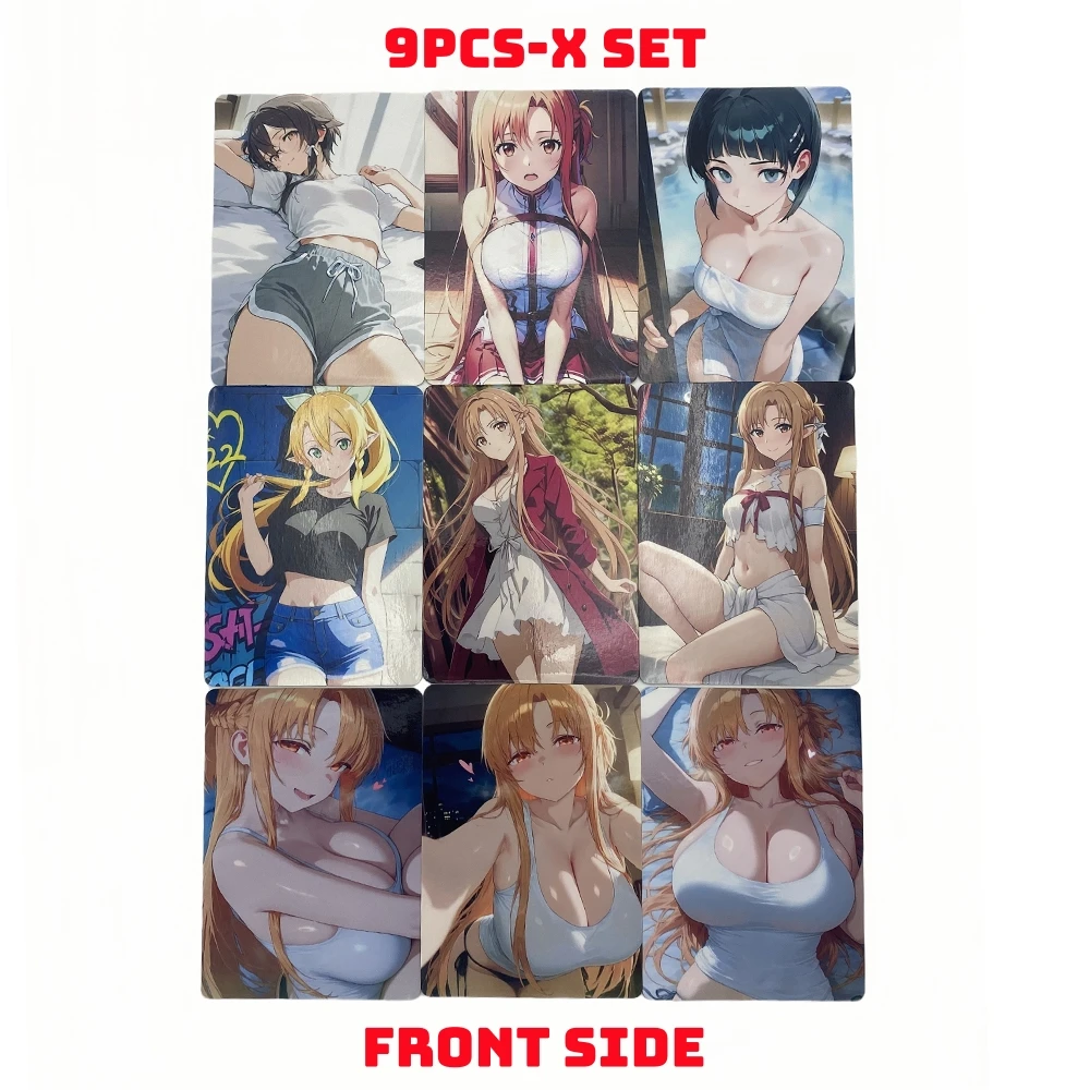

9 шт./компл. Sword Art Online аниме карты редкие DIY Waifu сексуальные телесные Асуна Сугуха Киригая Лефа флэш ACG TCG коллекция карт подарки