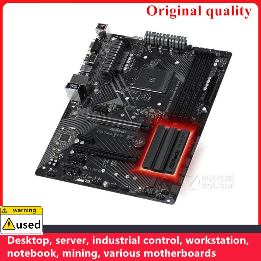 Used For ASROCK Fatal1ty B450 Gaming K4 Motherboards Socket AM4 DDR4 128GB For AMD B450 Desktop Mainboard M,2 NVME USB3.0