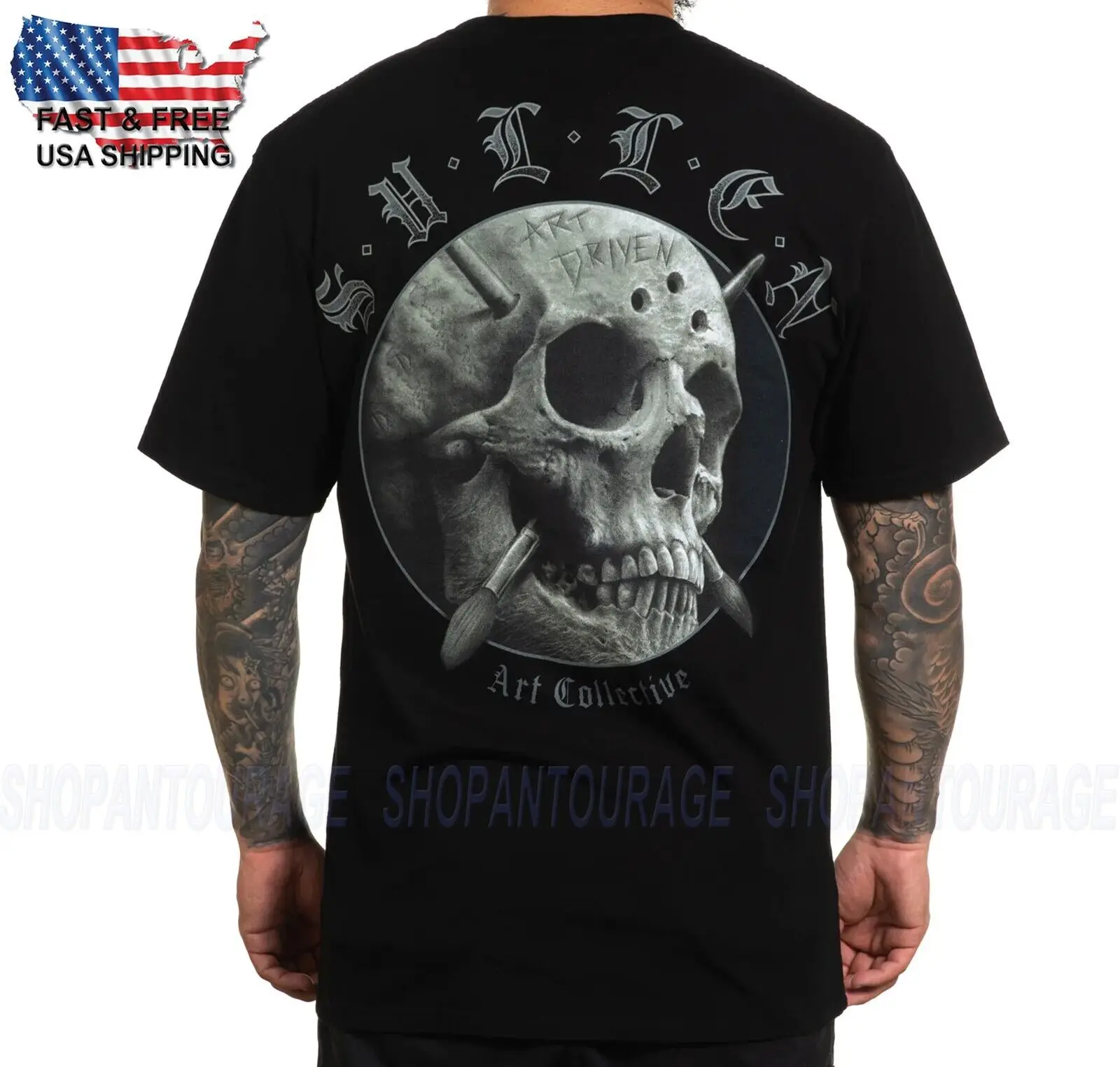 Sullen Art Collective Dante Skull Premium Fit SCM4334 Short Sleeve Men`s T-shirt