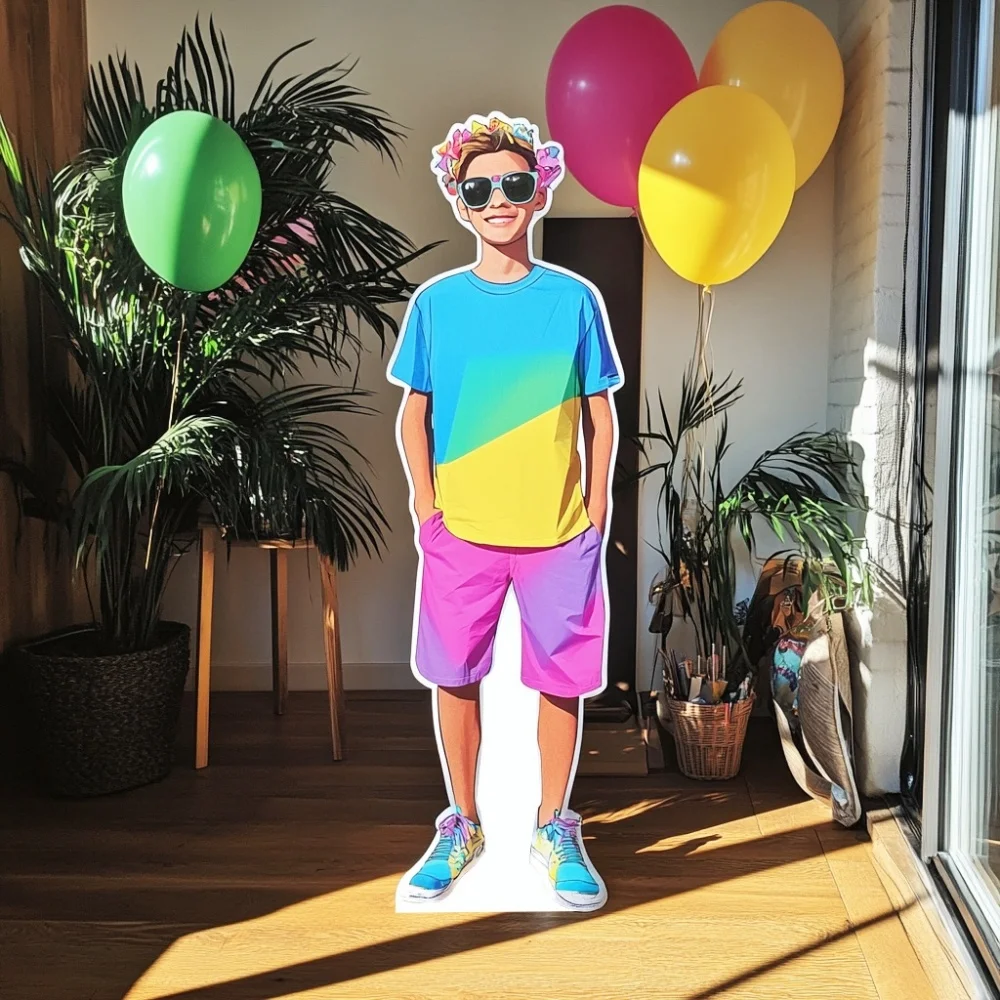 1Pc Custom Photo Print Life Size Cardboard Cutout Poster Standee Prop,Suitable for Weddings, Birthdays,Graduation Displays,Party