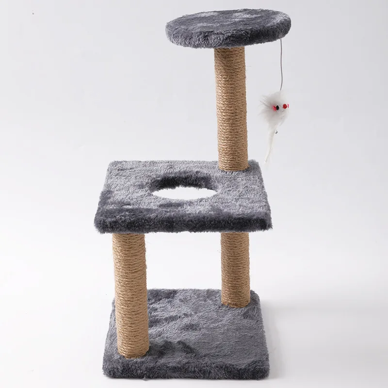 Cat climbing frame manufacturer's popular small leather Taobao sisal three column three-layer square plate medium-sized simple c