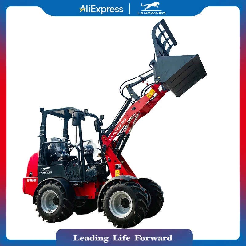 Europe Best Selling Tractor Loader Multifunctional Wheel Mini Loader 1Ton Factory Customized Small Hydraulic EURO 5 Loader Price