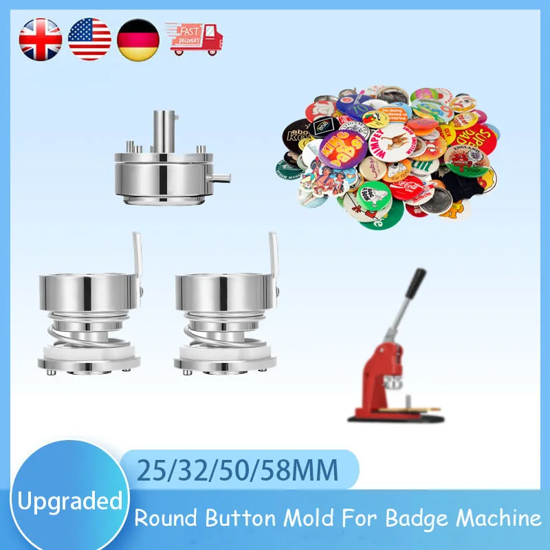 Badge Punching Die Round Button Mold 25/32/50/58MM DIY Button Maker Parts Badges Mould For Button Badge Press Machine Mold