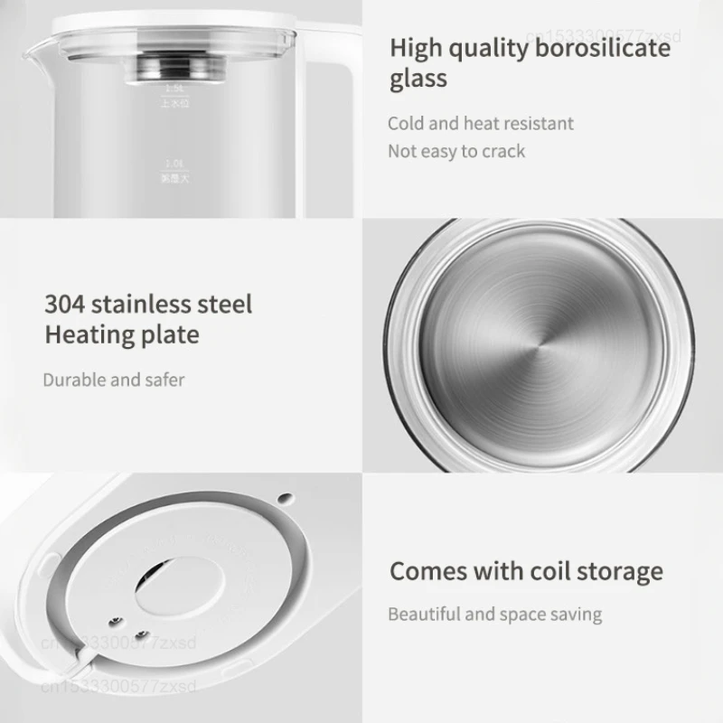 Xiaomi Mijia Multifunctional Health Pot Home Office Thermal Kettle Appliances 304 Stainless Electric Kettle LED Screen Display