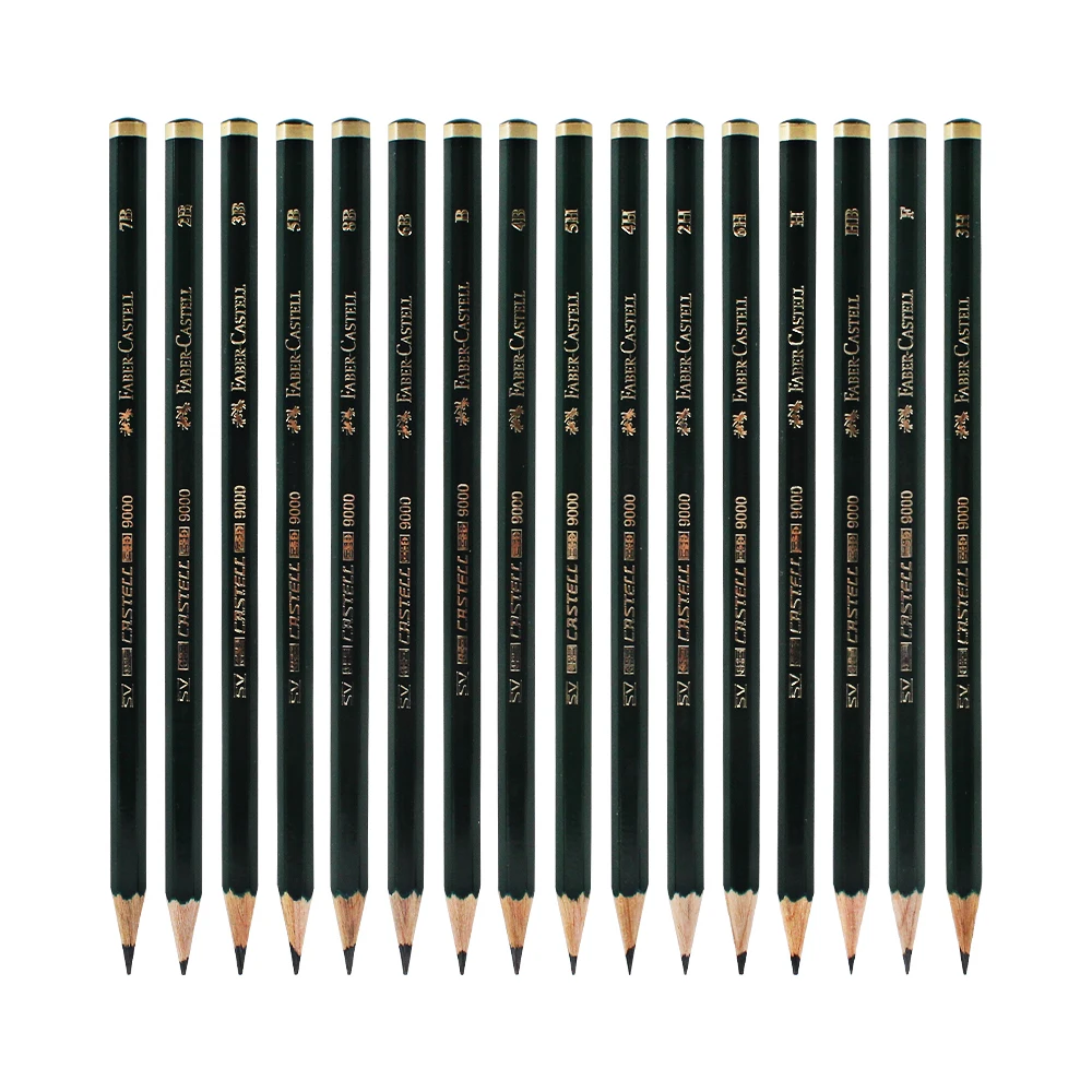 Faber-Castell 9000 Pencils 8/16pcs Sketch Drawing Pencil Set Art Graphite Pencils Writing Beginners Design Pencil Art Supplies
