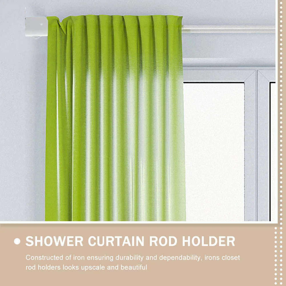 

6Pcs Closet Rod Brackets Elegant Appearance Long Lasting Support for Various Rooms Closet Rod Bracket Shower Curtain Holder