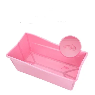 Large Folding Insulated BathTub for Children Thicken Pink/Blue Kids Heightening Bathtub Girls&Boy Bath Barrels