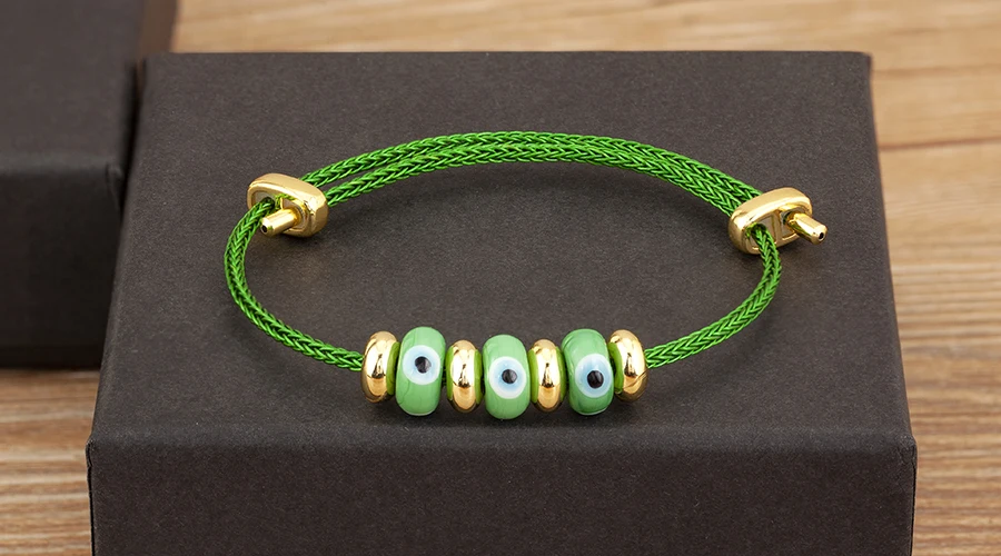 Nidin Neue Mode Glück Türkischen Bösen blick Seil Armband Einstellbar Für Frauen Weibliche Punk Stil Persönlichkeit Design Schmuck Geschenke – Detail 11