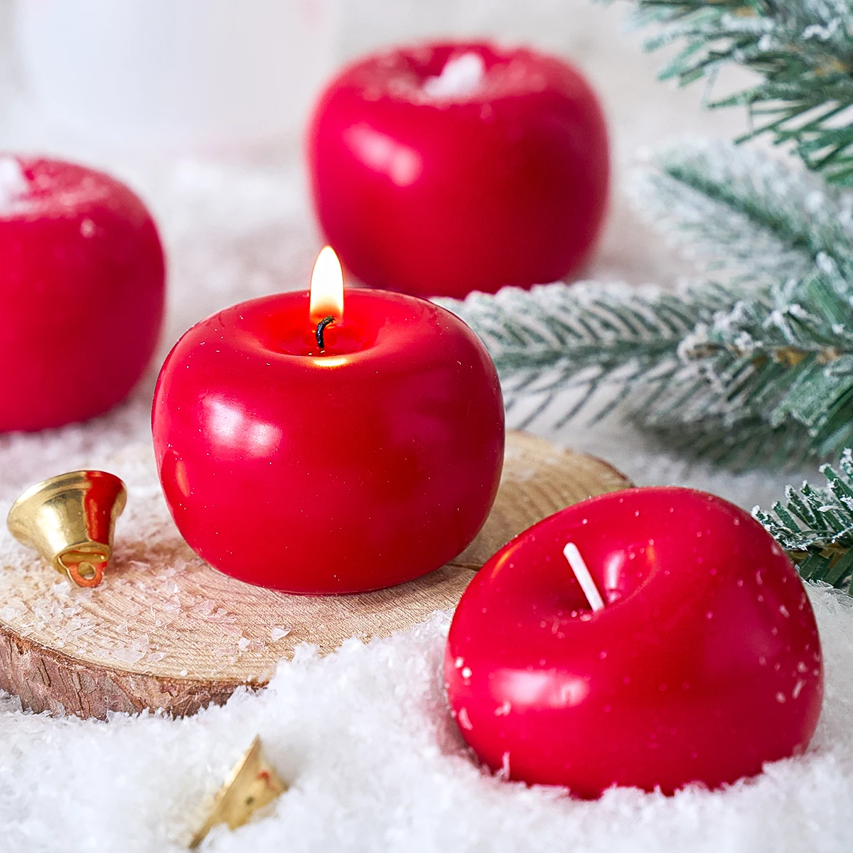 Simulation Apple Candle Silicone Mold DIY Handmade Aromath Soap Plaster Resin Craft Casting Molds Home Christmas Decor Supplies