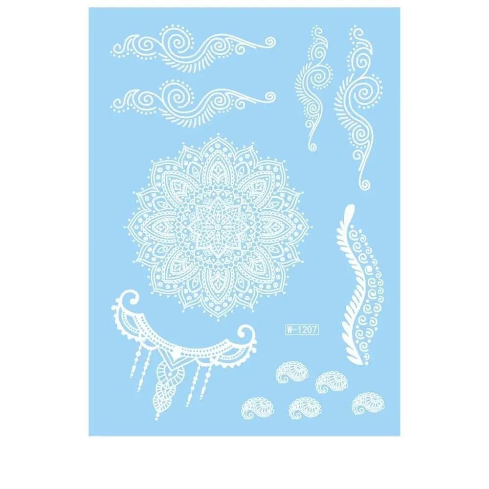 

Face Body Art Beauty Tool Wrist Neck Brownish Red Lace Fake Tattoos Flower Fake Tattoos Temporary Tattoos Henna Tattoo Stickers