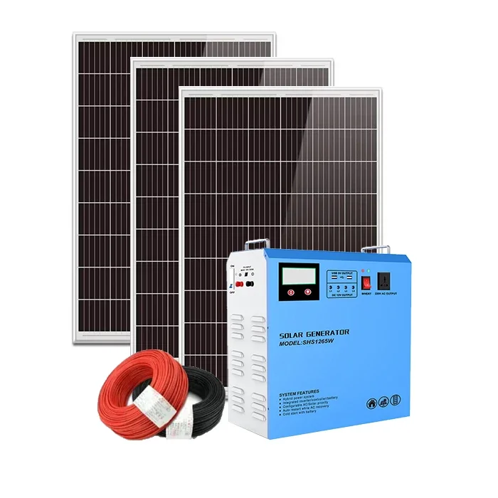 Portable Offgrid Complete Set Solar Energy System Mini 500W 800W 1600W Off Grid Solar Power Panel System For Home Use