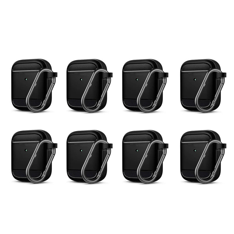 

8X Carbon Fiber Pattern Earphone Caseprotector For Apple Case Cover For Apple 1/2 [Visible LED Light]