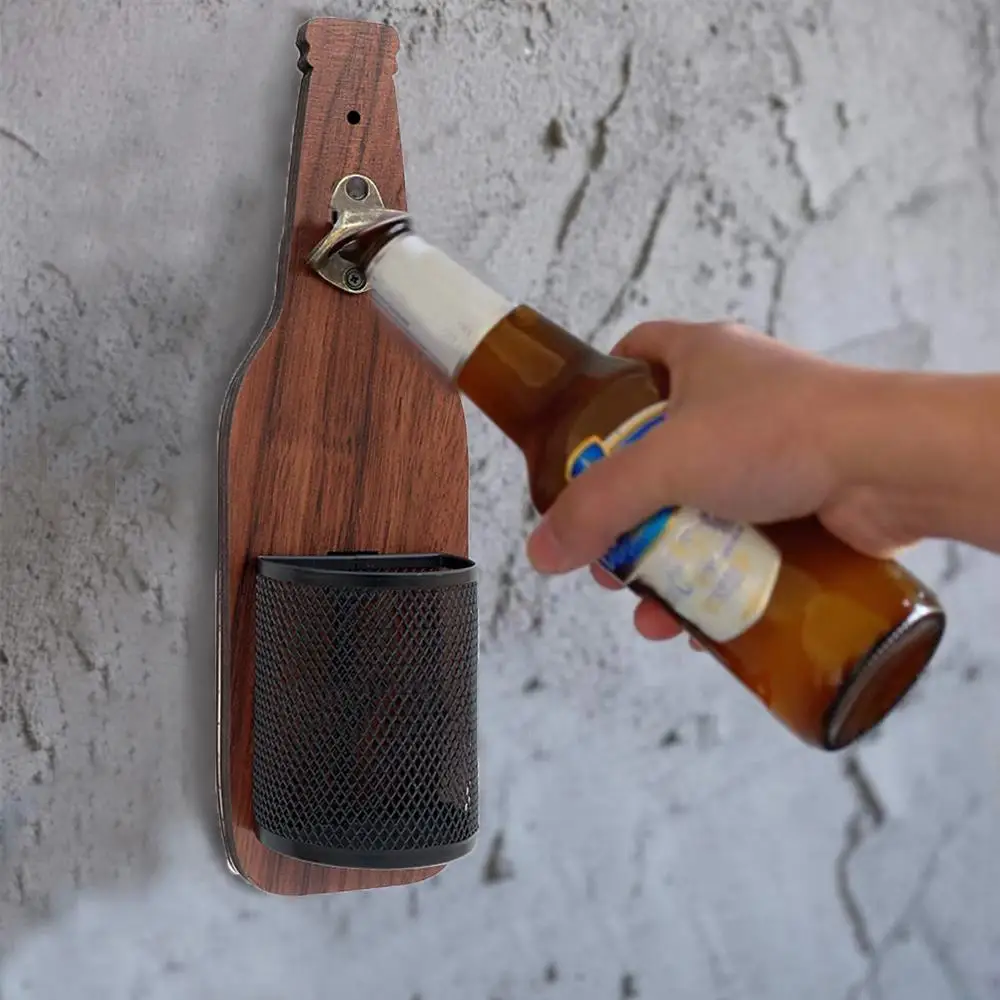 

Wall Mounted Beer Opener, 1 Count Rustic Beer Bottle Opener with Random Color Screw Fittings, Effortless Decorative Opener