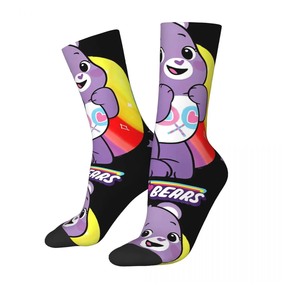 

Winter Warm Colorful Men's Women's Care Bears- Unlock The Magic Share Bear Socks Non-slip Crew Socks