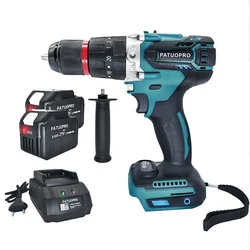 13mm Cordless Electric Impact Drill Brushless Handheld Drill Screwdriver 20+3 Torque Settings Power Tools Fit Makita 18V Battery