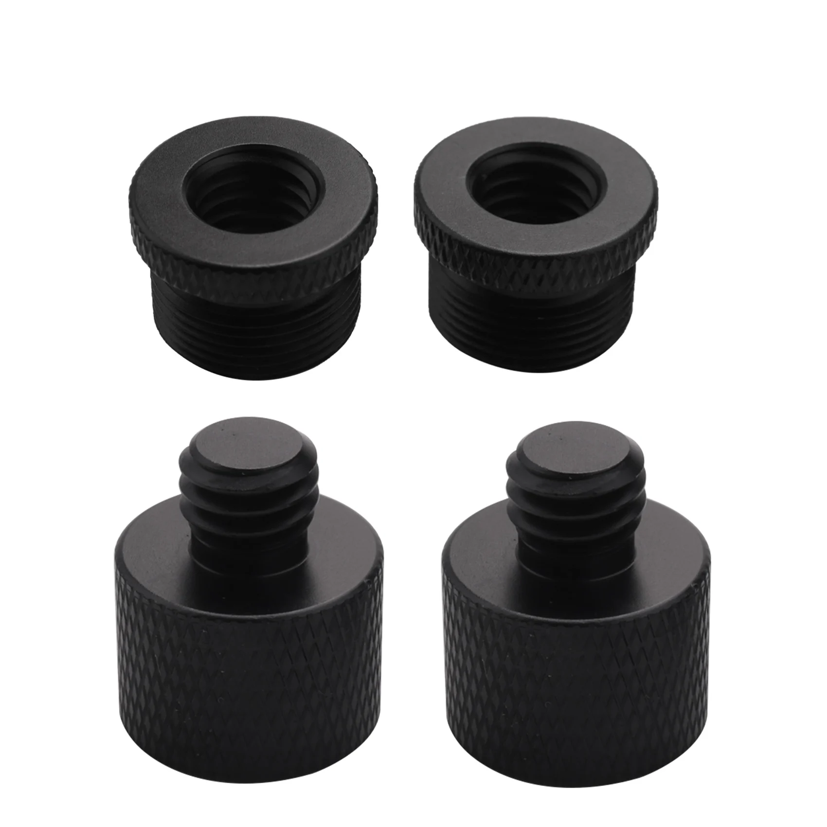 4 Pcs Mic Thread Adapter 5/8 Female to 3/8 Male and 3/8 Female to 5/8 Male Screw Adapter Thread for Mic Stand Mount