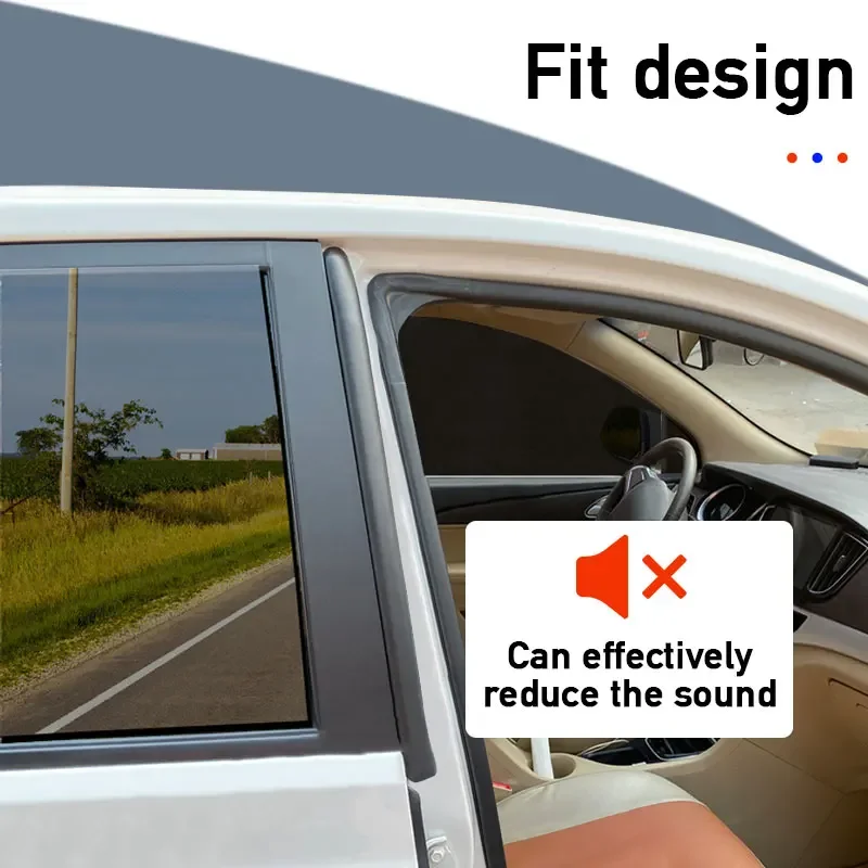 Car B Pillar Seal Strip Rubber Car Door Middle Column Weather Strip Waterproof Dustproof Self-Adhesive Sealing Strips image 3