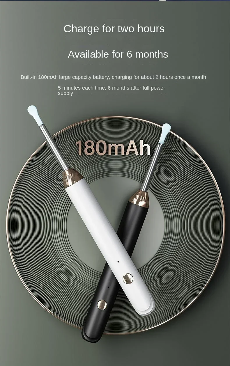 Tinsol Neuer 1296P Intelligenter Visueller Ohrenreiniger Ohrenschmalz-Entferner Otoskop USB-C-Ladegerät Endoskop mit Kamera – Detail 11