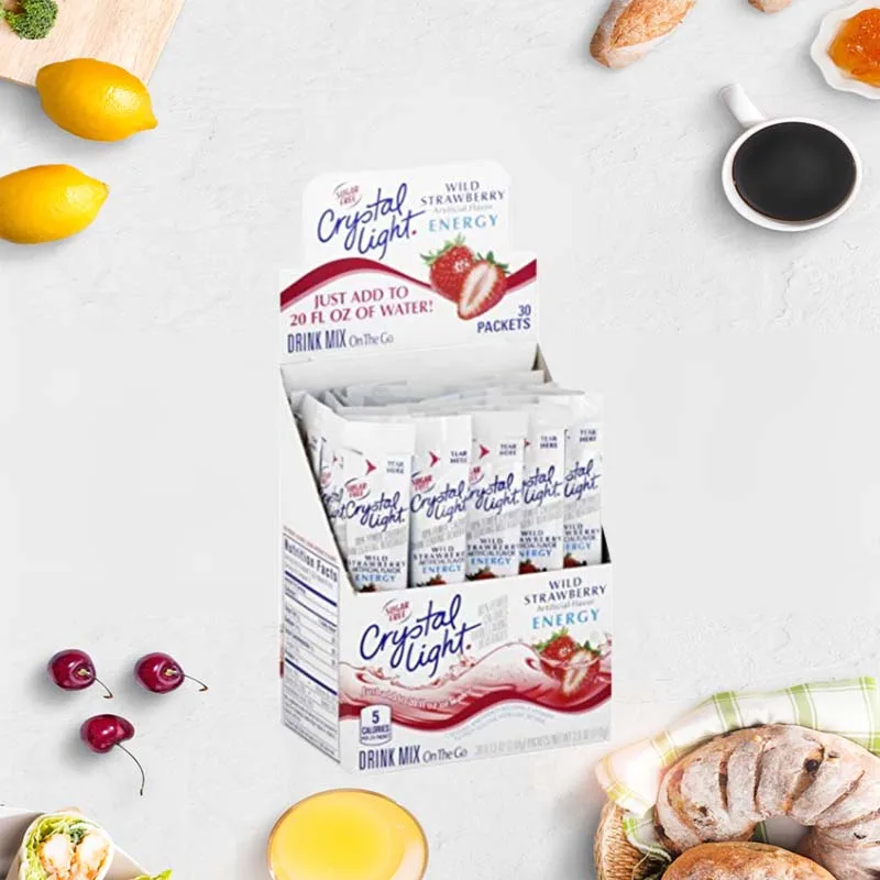 

Crystal Light Wild Strawberry Energy Mix 3.88oz(110g)(30 Packets)*1 box