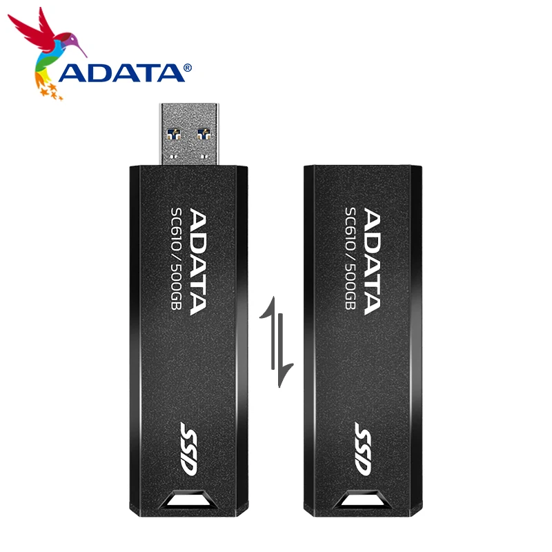 ADATA SC610 Solid State Drive USB 3.2 Gen 2 Type A Pendrive 500GB 1000GB Reading 550MB/s Flash Memory Stick USB Disk Drive