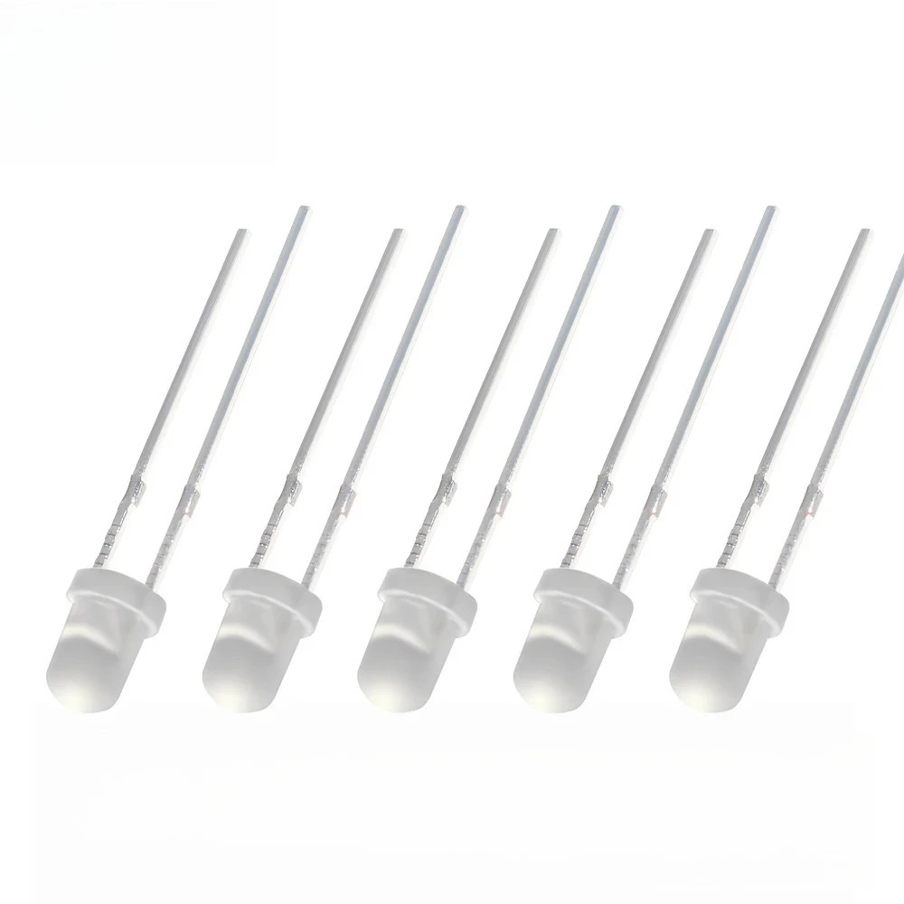 50-100pcs 3mm LED 안개 확산 F3 발광 다이오드 빨간색 노란색 파란색 녹색 흰색 5 색 LED 다이오드 키트