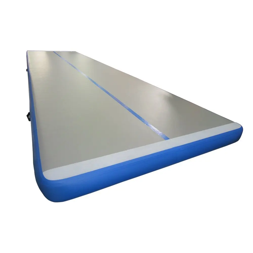 HIBADOU Aufblasbare Airtrack Luftmatte Tumbling-Bahn 8x1x0,2m Aufblasbare Gymnastik-Trainingsmatte Mit Pumpe – Detail 10