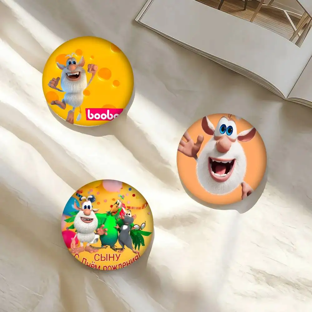 Cartoon B-Booba logo Funny  New Brooches Soft Button Pin Funny Silly Gnarpy On A Skateboard Meme Badge Gamer Collection Gifts