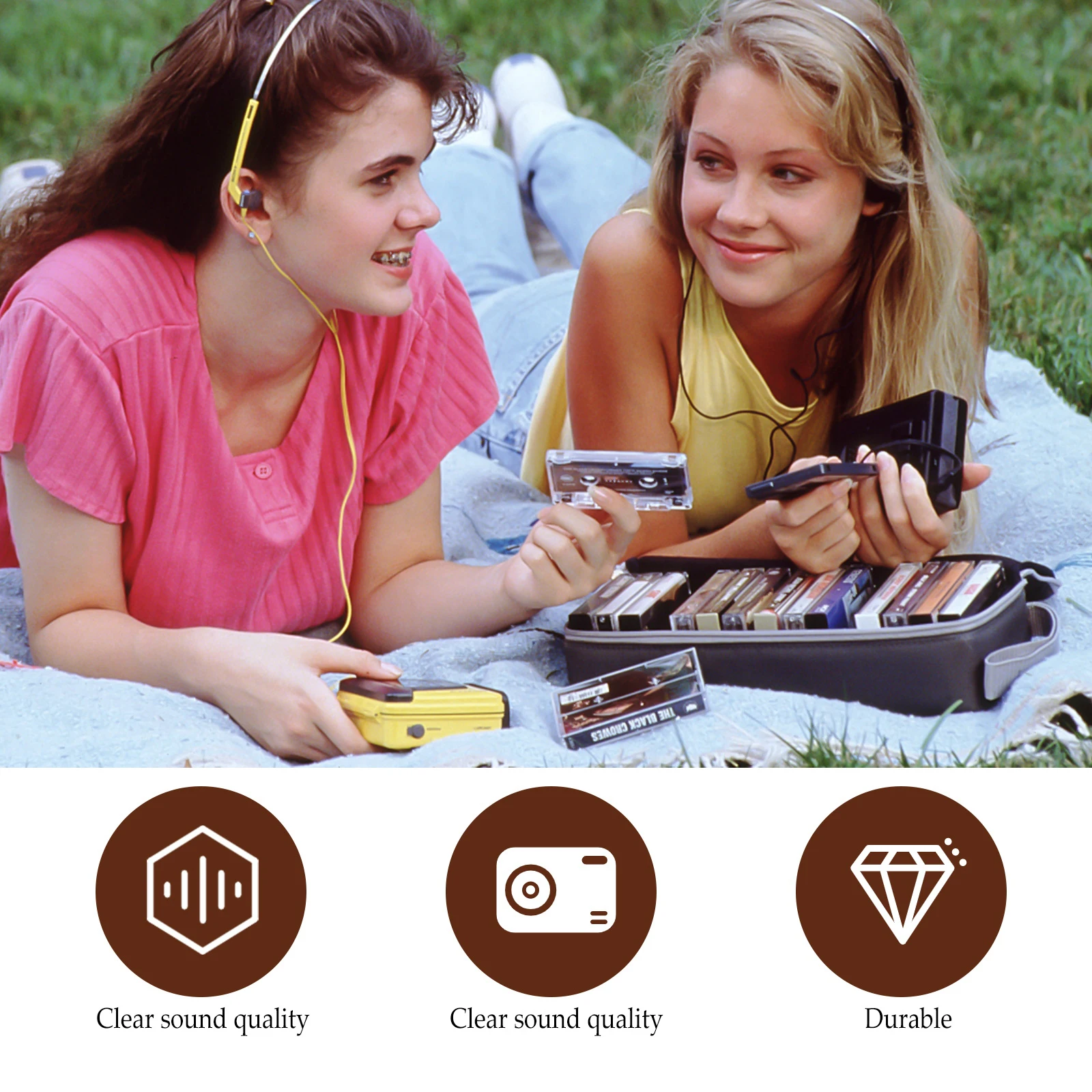 

USB Tape Converter to Mp3 Cassette Player with Built- for Seamless Analog to Digital Music Conversion Anywhere