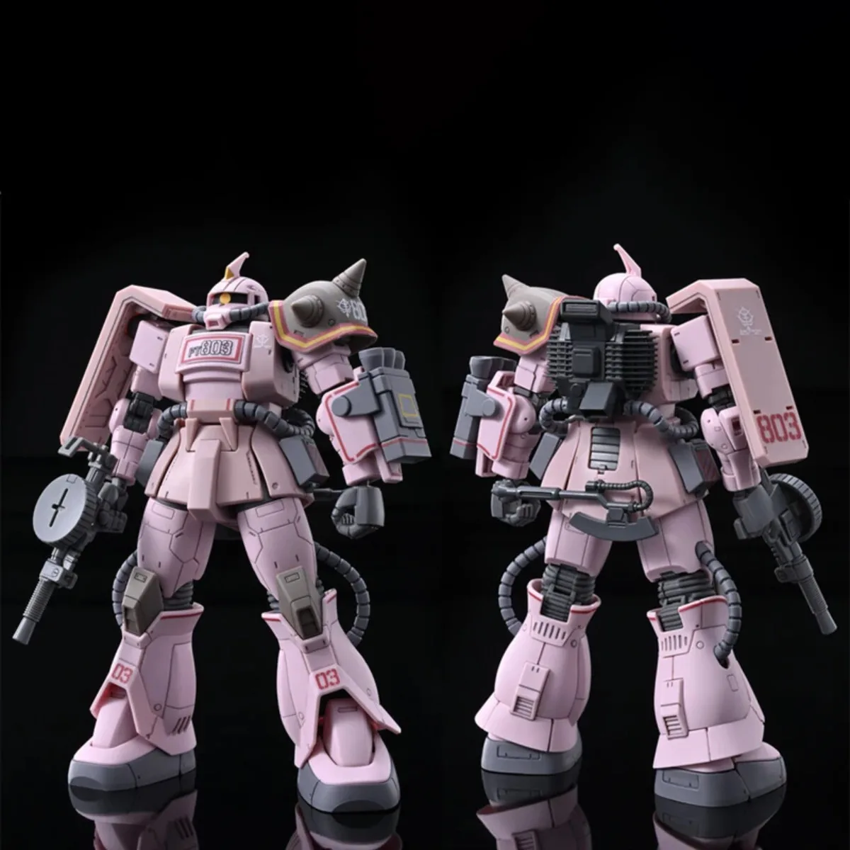 Bandai – Kits de modèles de dessin animé Gundam authentiques, Zaku, Type désert, panthère rose, jouet HG GTO 1/144, figurine d'action, cadeau de noël