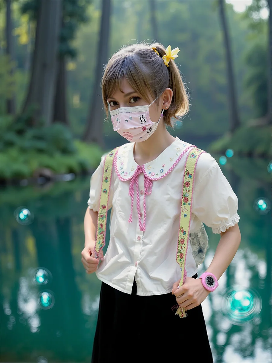 Women Outerwear White Shirts Shirring Bow Tie Summer Sweet Simple Sleeveless Short Casual Basic Korea Style Fashion Blouses Lady