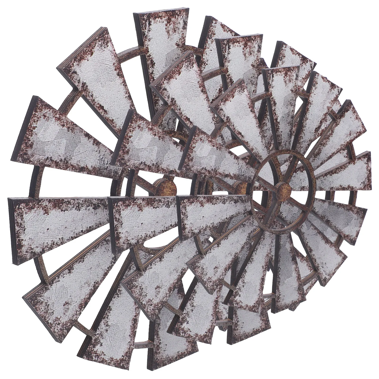 

3 Pcs Retro Wooden Windmill Wall Decor Handcrafted Farmhouse Pendant Art Vintage Rustic Home Accent Small Crafts Chic