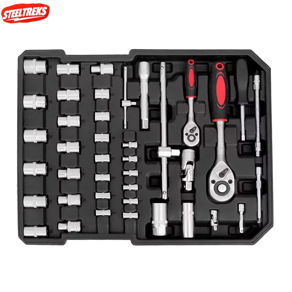 399-piece Manual OEM CR-V Car Repair Tool Set, Equipped with Large Double-ended Wrench and Hard Case view 2