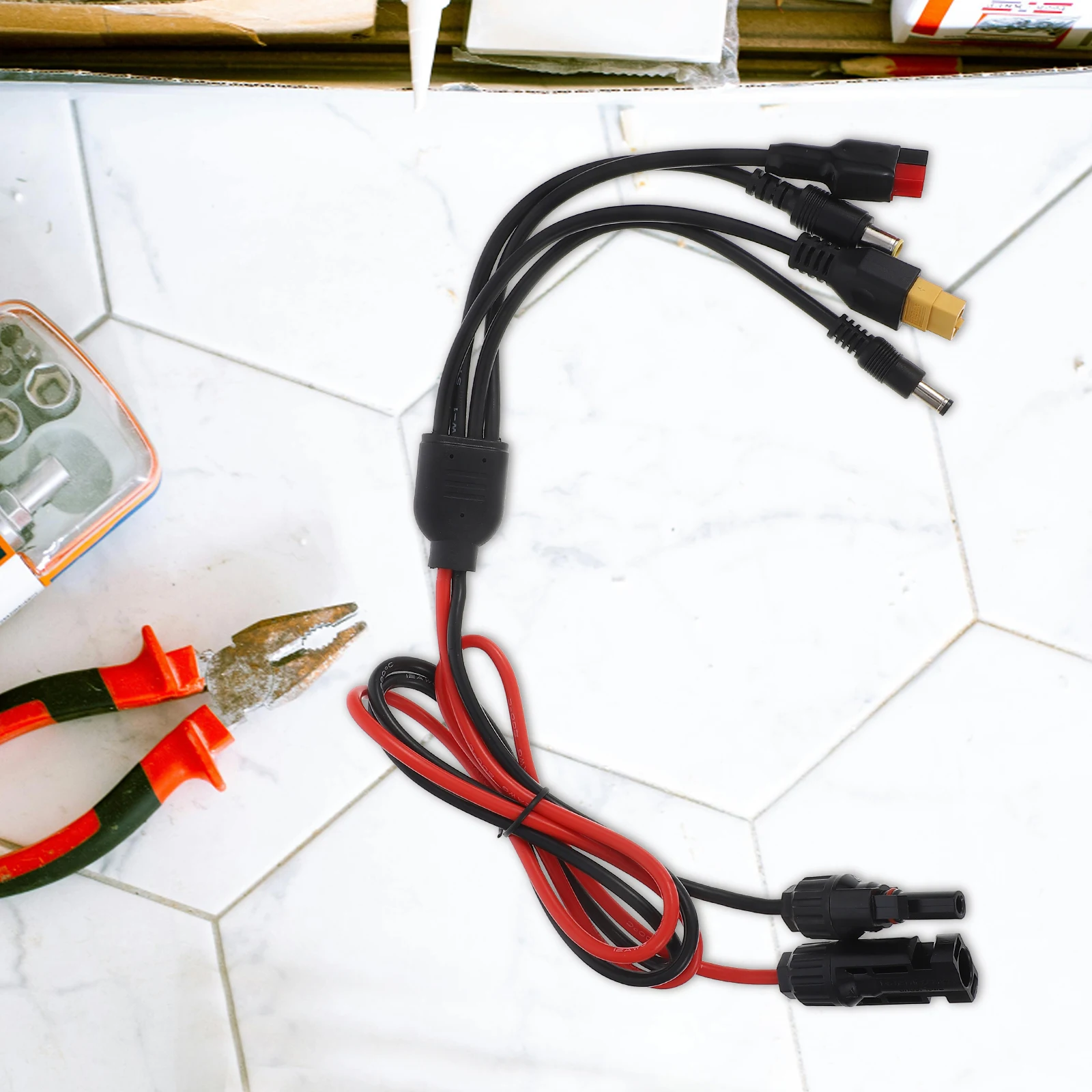 

Photovoltaic Connector Solar Power Adapter MC Cable Connectors Panel DC7909 5521 30A Compatible Durable Materials