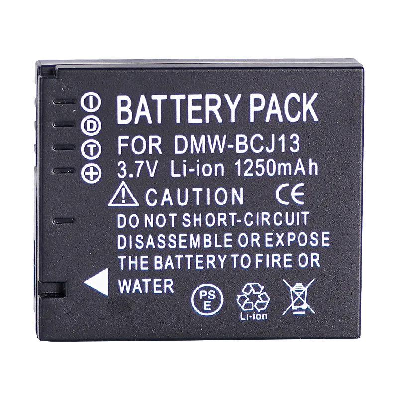 1250mAh DMW-BCJ13 BP-DC10 BPDC10 بطارية فك تشفير كاملة لباناسونيك لوميكس DMC-LX5 LX5GK LX5K LX5W LX7 LX7GK LX7K بطارية الكاميرا