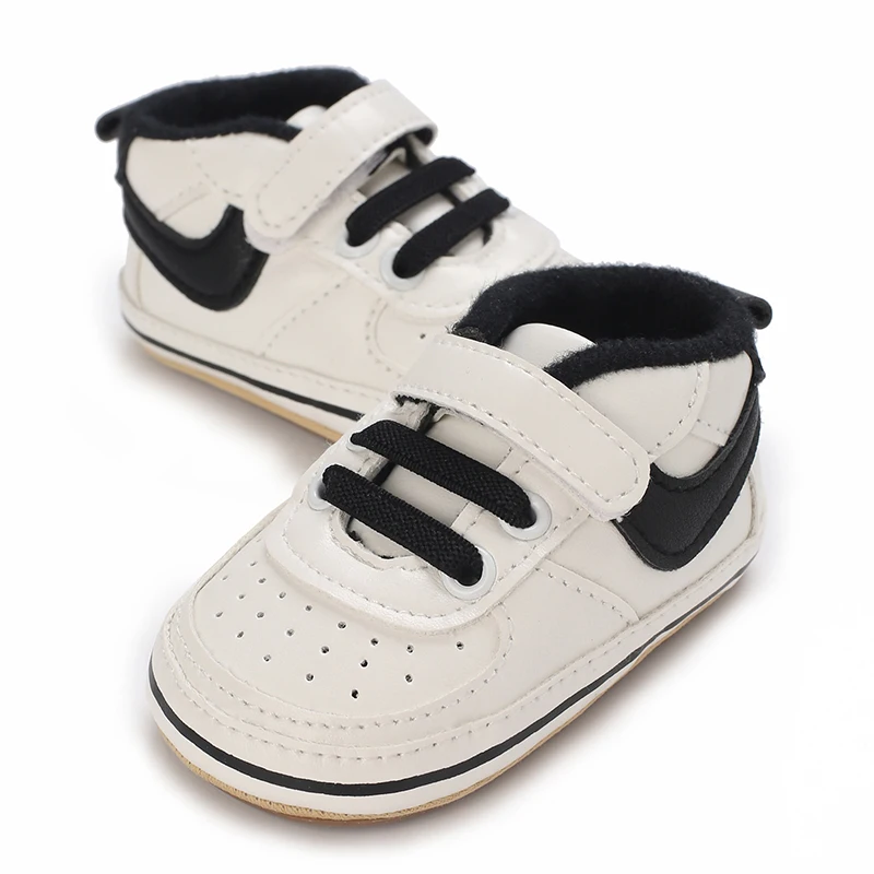 Baby Shoes 0-18 Months Fashion Boys' PU Sports Shoes Baptist Shoes Boys' and Girls' Walking Shoes First Walker