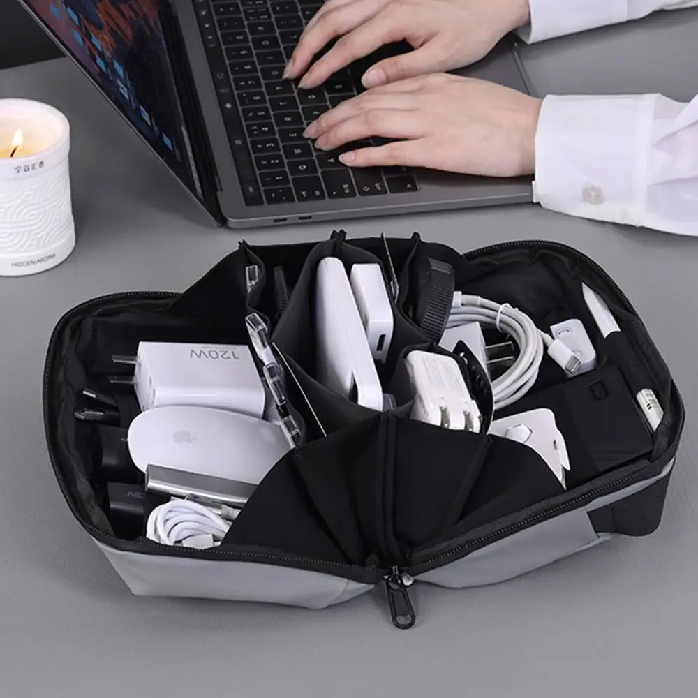 Dust-proof Makeup Bag Large Capacity Waterproof Electronic Digital Storage Pouch Portable Travel Toiletry Handbag