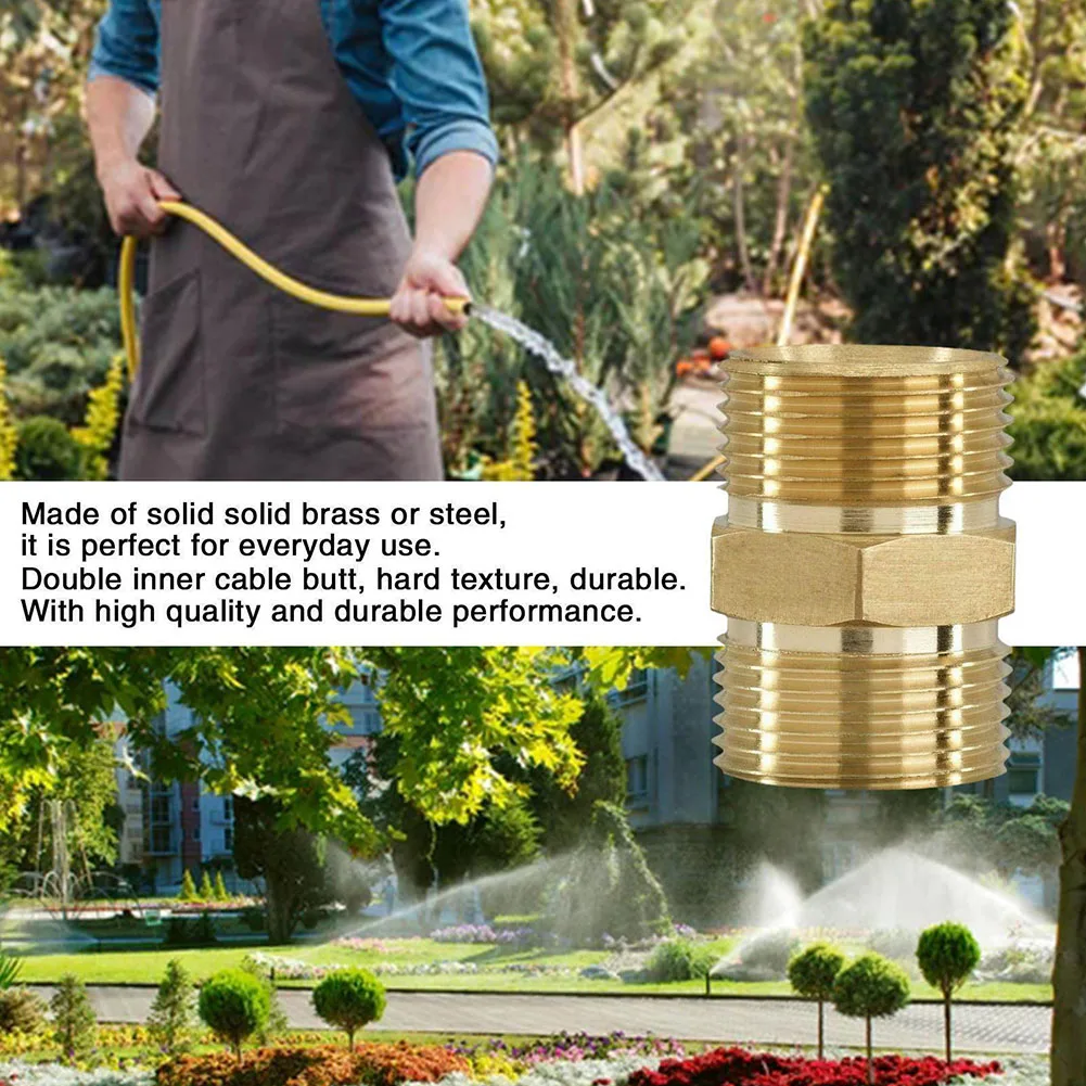 1Pcs Garden Hose Connector Pressure Washer M22/14mm 15mm Male Quick Connector Brass Adapter For Garden Water Pipe Cleaners