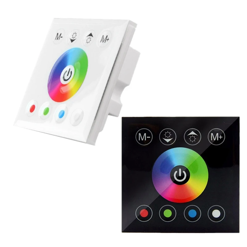 B63B-DC12V-24V RGB / RGBW Wall Mounted Touch Panel Controller Glass Panel Dimmer Switch Controller For LED Strips Lamp