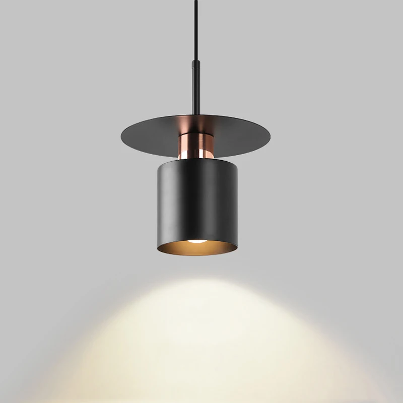 Plafonnier Suspendu Noir à Tête Unique, Design Nordique Moderne, Luminaire Décoratif de Plafond, Idéal pour une Salle à Manger, un Restaurant ou une Cuisine