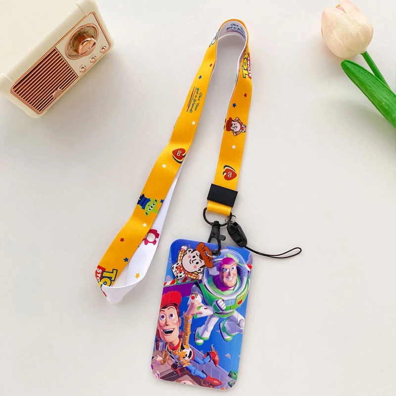 Disney Speelgoed Verhaal Id Kaarthouder Lanyard Hanger Schattige Houtachtige Deur Badge Houder Nek Riem Sleutelhanger Buzz Lightyear Credential Cadeau