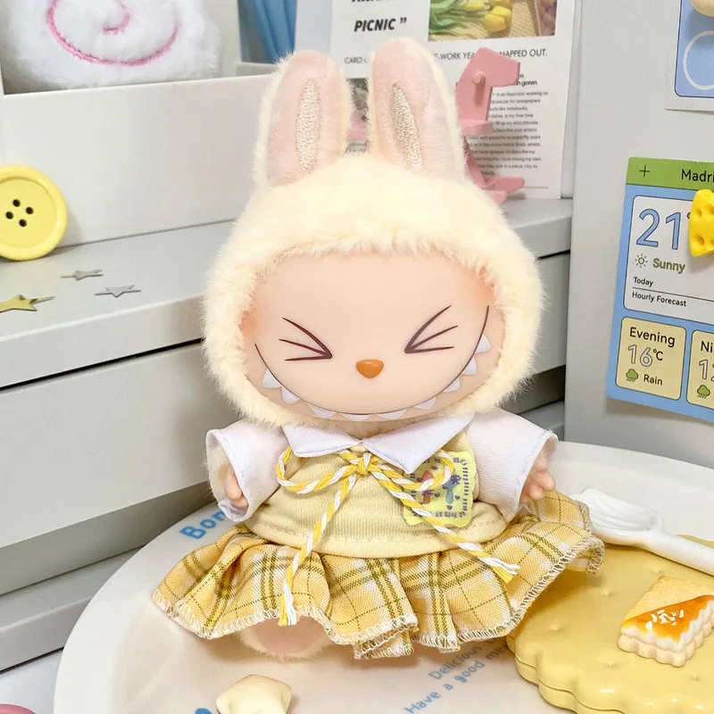 Ensemble de vêtements de poupée Labubu 17cm, tenue de robe à la mode pour V1v2v3 Labubu, accessoires de vêtements de poupée en coton idole Kpop, cadeaux de noël