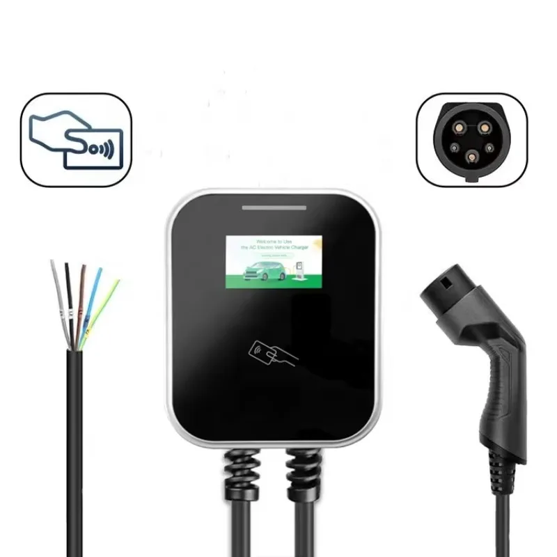 Wallbox Type 2 Ac Level 2 EV Charging Station EVSE Home Electric Car Charger 16a 32a Ev Charger Gbt 7 Kw For Vw Id4