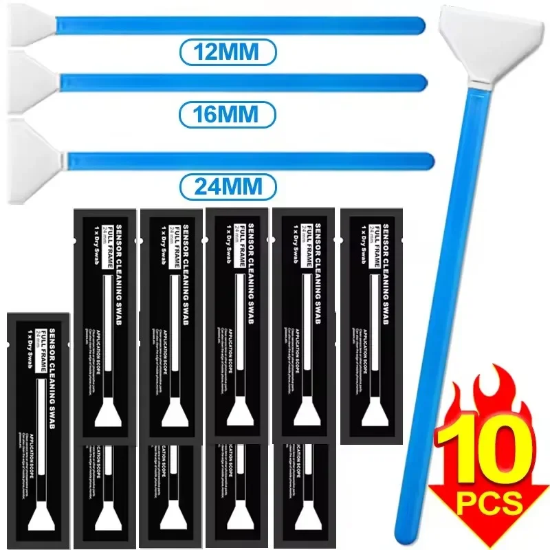 12/16/24mm APS-C Cleaning Kit for Sony Nikon Canon DSLR Cameras CCD & CMOS Professional Sensor Cleaner Swab for Full-Frame M4/3