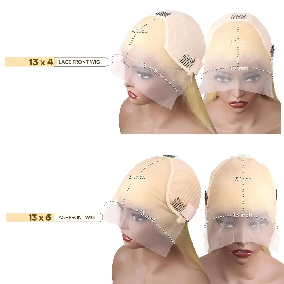 Body Wave 613 13x6 Hd Lace Frontal Wig Colored Honey Blonde Human Hair Wig 13x4 Transparent Wig Pre Plucked 200 Density Wigs image 6