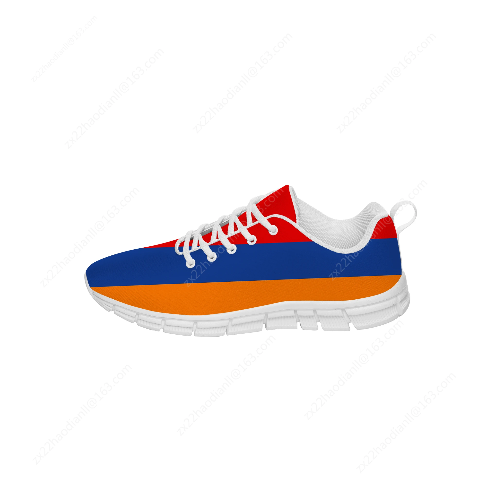 Armenia Flag Sneakers Mens Womens Teenager Casual Shoes Running 3D Printed Shoes Breathable Lightweight Cloth shoe White