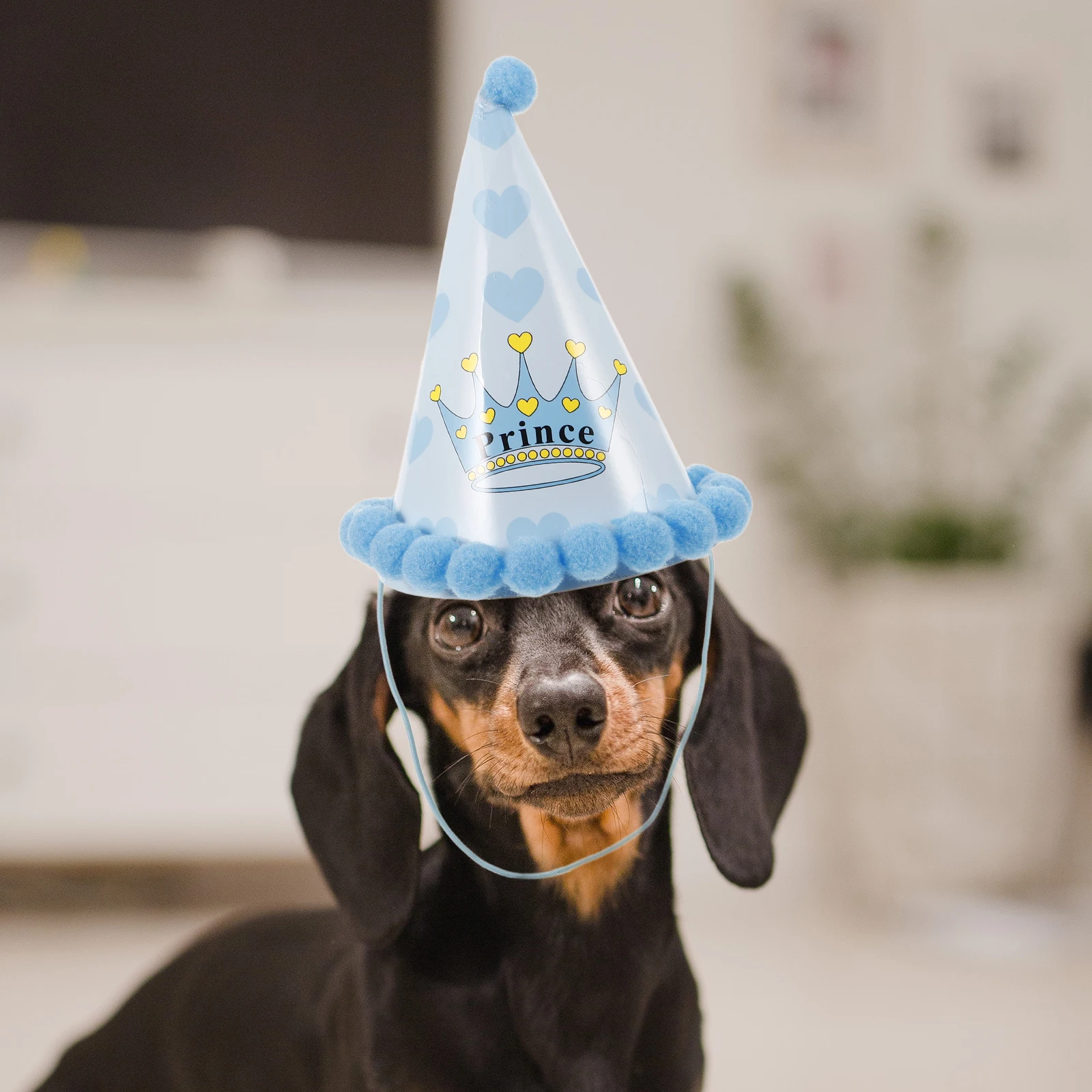 

4 Pcs Birthday Hat Saliva Birth Day Costume For Dog Towel Set High Quality Costume for Dog Party Accessories Blue Pink