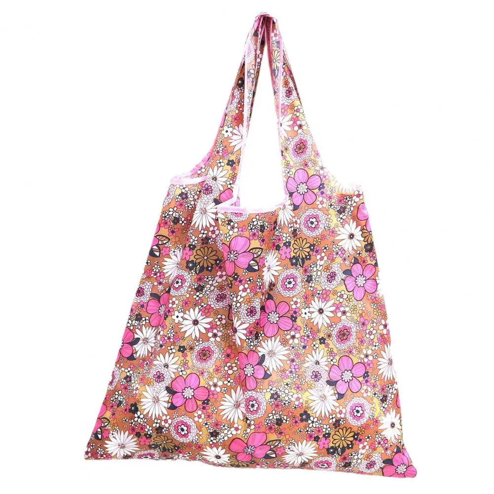 Reusable Printed Shopping Tote Shopping Bag Printing Foldable Polyester Casual Large Capacity Groceries Bag Household Supplies