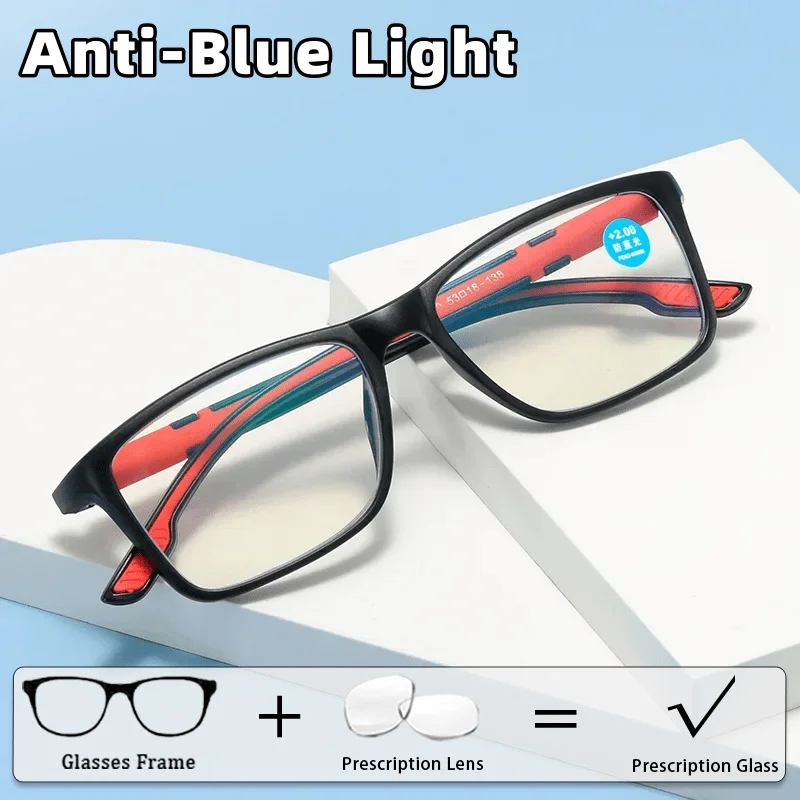 Ultra-Lightweight Anti-Blue Light Prescription Glasses Outdoor Sports Anti-Slip Durable Customized Eyewear Optical Lenses